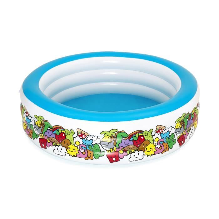 Piscine Gonflable - Bestway - Animaux de Couleurs - 193x53 cm - Vinyle - Pour Enfants 3 ans et plus