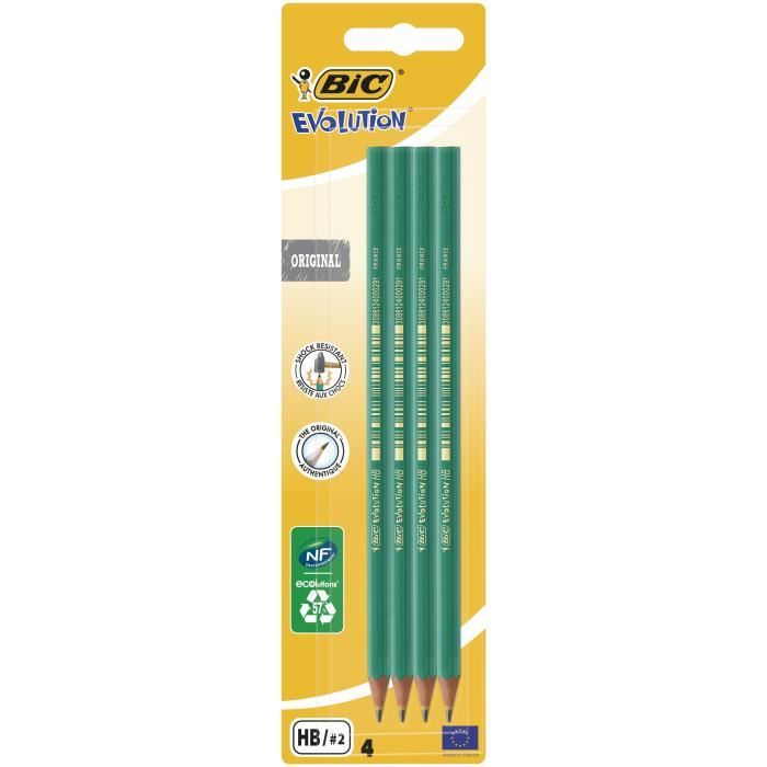 BIC® - Crayon Graphite HB Ecolution Evolution® Original x4