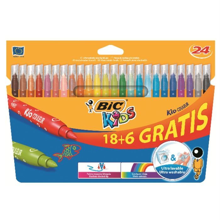 BIC Kids Kid Couleur 18+6 Gratuits