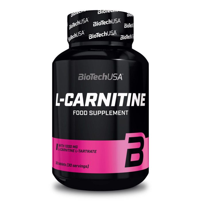 Lot de 12 pots de l-carnitines 1000mg Biotech USA - 30 comp