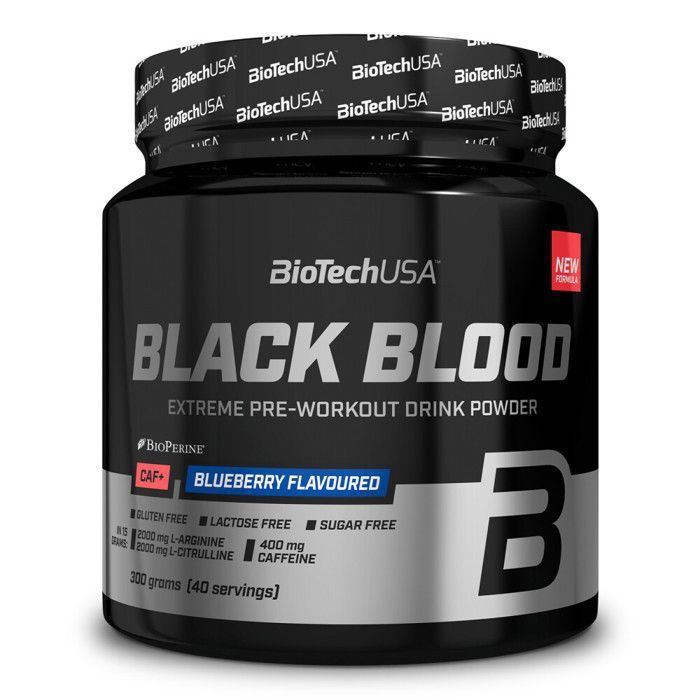 BioTech USA - Black Blood CAF+ - Blueberry 300g
