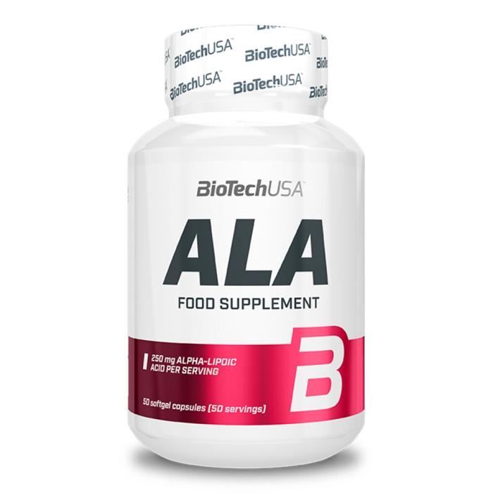 Acide Alpha-Lipoïque BioTech USA - ALA - 50 Gélules