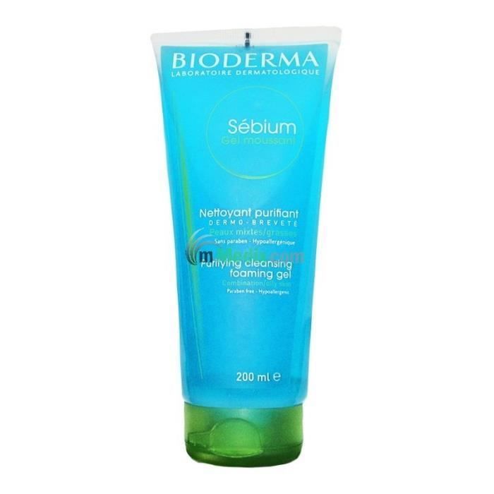 Gel Moussant - BIODERMA - SEBIUM - 200 ml - Peaux Grasses - Sans Parfum