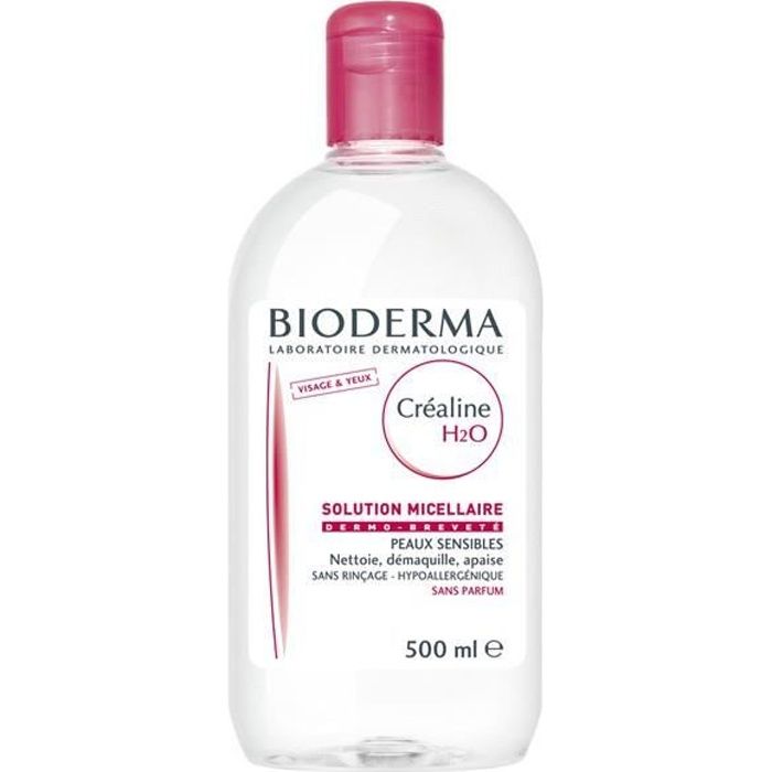 Bioderma Créaline H20 Eau Micellaire Démaquillante Visage et Yeux Peaux Sensibles 500ml