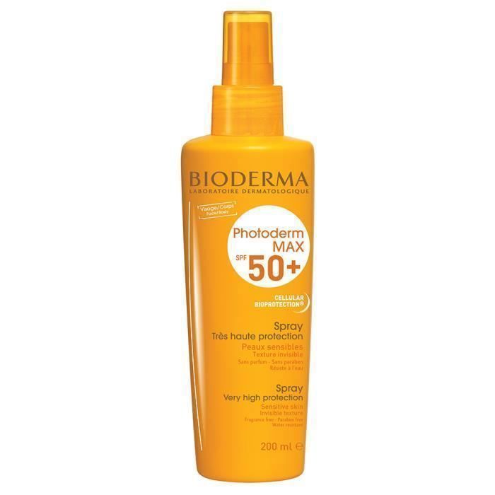 Spray solaire - BIODERMA - Photoderm MAX - SPF 50+ - 200ml - Peaux sensibles