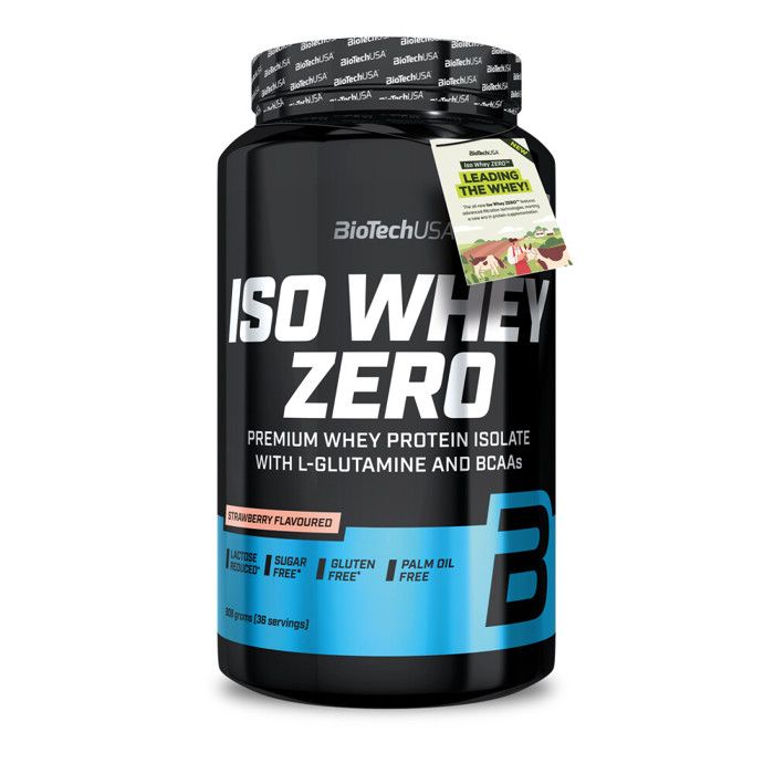 Whey isolate BioTech USA - Iso Whey Zero - Fraise 908g