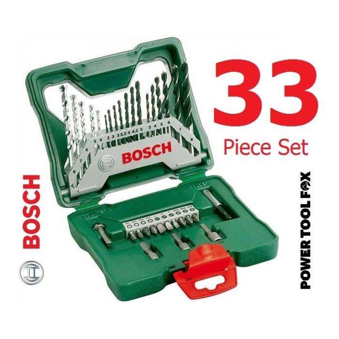 Coffret X-Line titane de 33 pièces - BOSCH - 7 forets à métaux HSS-R Ø 2-5 mm - Visser - Armé polyvalent
