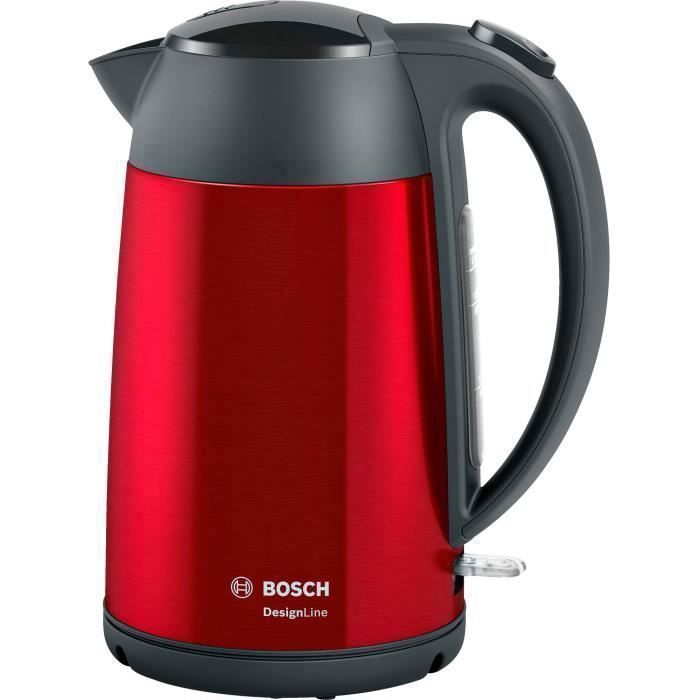 Bouilloire Bosch TWK3P424 - 1,7 L - Rouge et Gris - 2400 W
