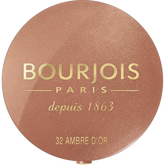 Blush - BOURJOIS - Fard Pastel Joues Ambre d'Or 32 - Couleur Rose - Texture Cuite - Miroir Intégré