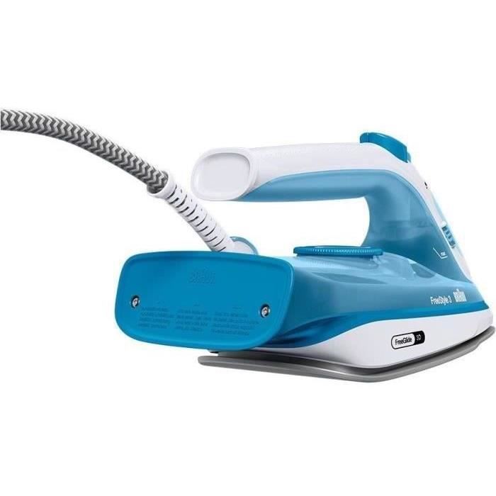 Fer à vapeur BRAUN FI3144 BL FreeStyle 3 - Semelle SuperCeramic - Puissance 2400 W - Vapeur constante 45 g/min