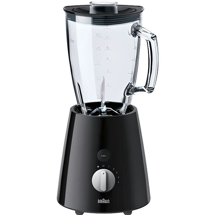Bol mixeur blender - BRAUN - JB3060BK - 800 W - Fonction turbo - 5 présélections - Noir