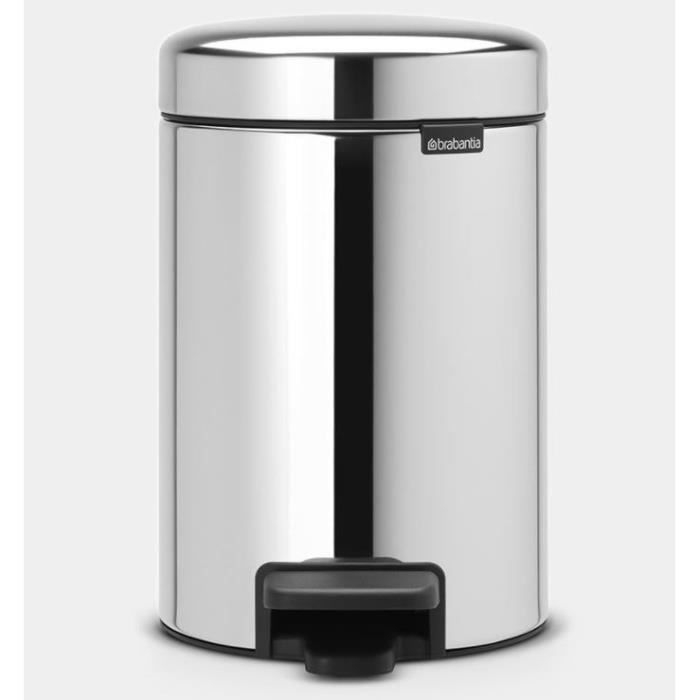 BRABANTIA Poubelle à pédale NewIcon - 3L - Acier brillant