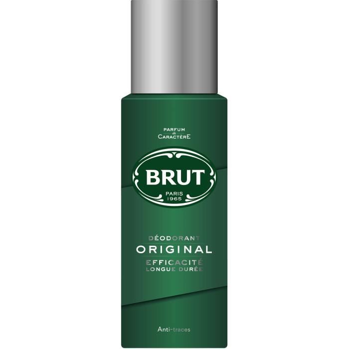 BRUT Déodorant Homme Spray Efficacité Longue Durée - 200 ml