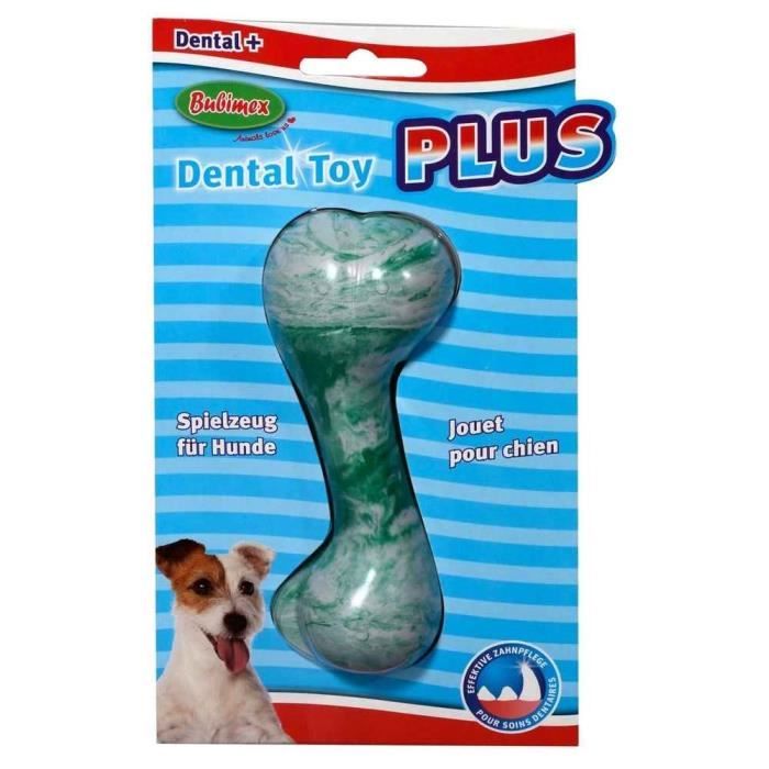 Jouet à Mâcher - Bubimex - Dental Os Plus - Gomme Naturelle - Saveur Menthe - Taille S