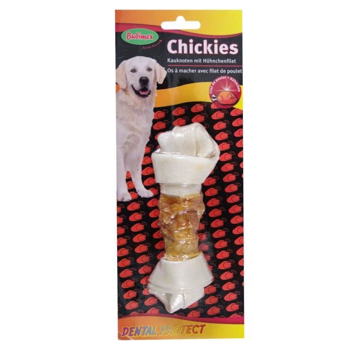 Friandise - BUBIMEX - Os peau de buffle avec filet de poulet - Grande taille - Chien - Adulte