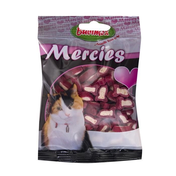 Friandise - Bubimex - Mercies Saumon - Pour Chats Adultes - Goût Saumon - Récompense Éducative