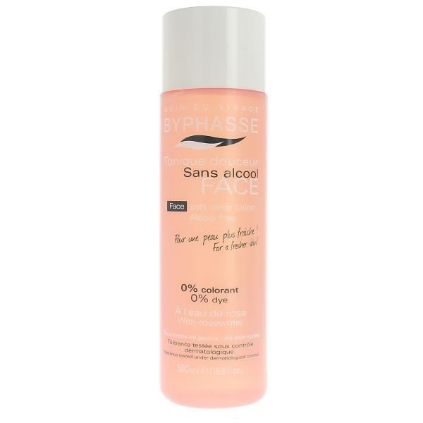 Tonique - BYPHASSE - Douceur Sans Alcool - Eau de Rose - 200 ml - Tous Types de Peaux