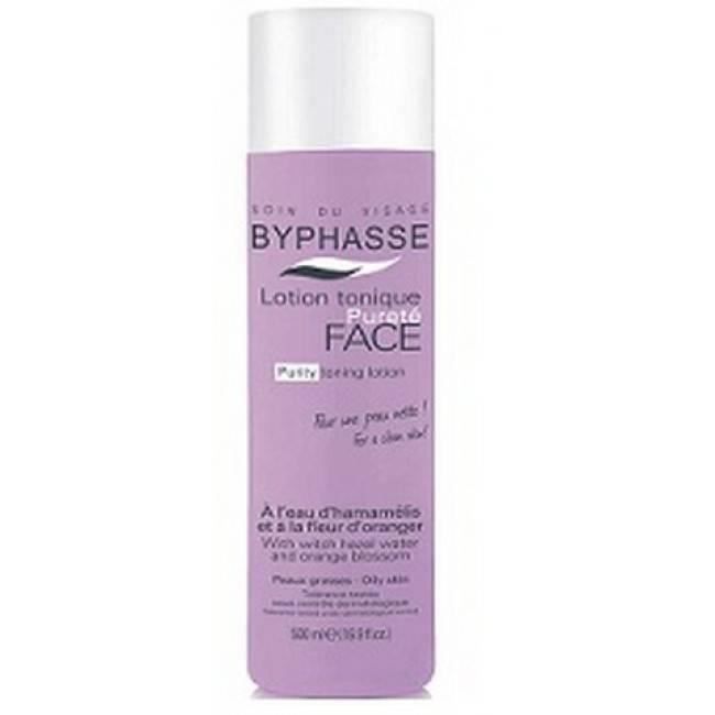 Lotion Tonique - BYPHASSE - Pureté - Eau d'hamamélis - 500ml - Peaux grasses