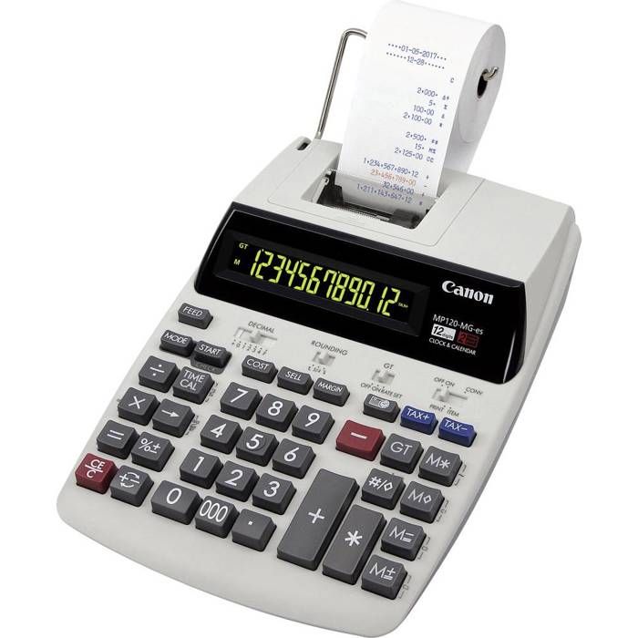 Calculatrice avec imprimante - CANON - MP120-MG - LCD - 12 chiffres - Noir