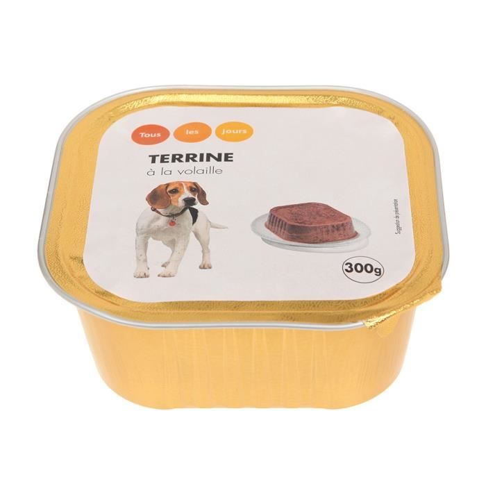 CASINO Barquette de terrine à la volaille - 300 g - Pour chien