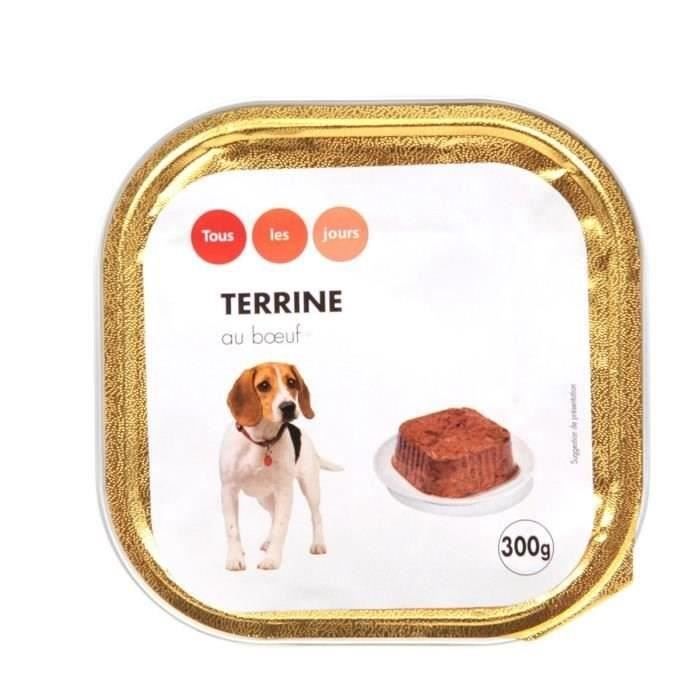 CASINO Barquette de terrine au bœuf - 300 g - Pour chien