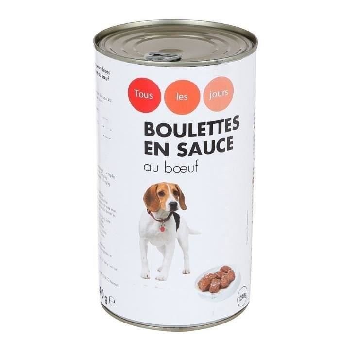 CASINO Boulettes en sauce au bœuf - 1240 g - Pour chien