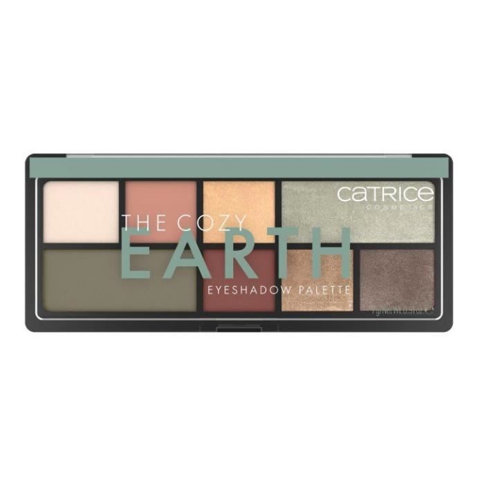 Fard à paupières - CATRICE - The Cozy Earth - 8 tons nude - Texture veloutée - Non waterproof