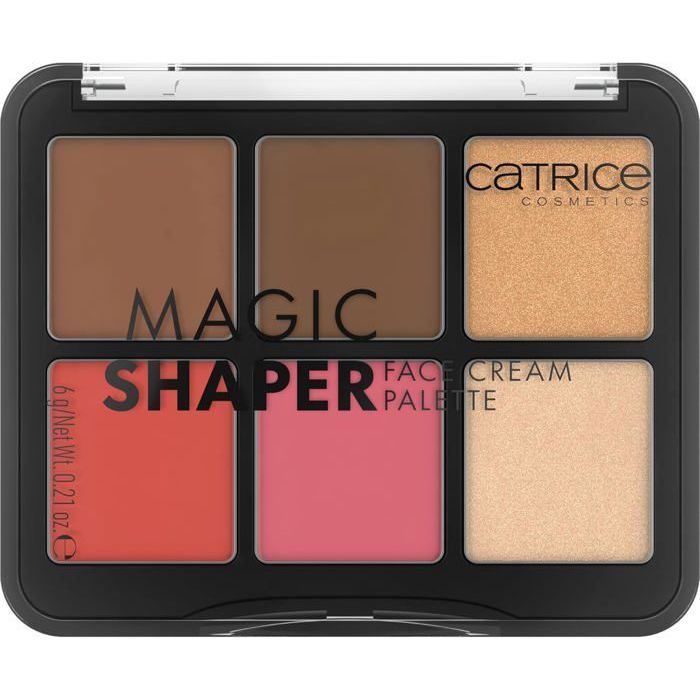 CATRICE - Magic Shaper Face Cream Palette de fard à joues N°010 6 couleurs Résultat instantané Naturel Végétalien