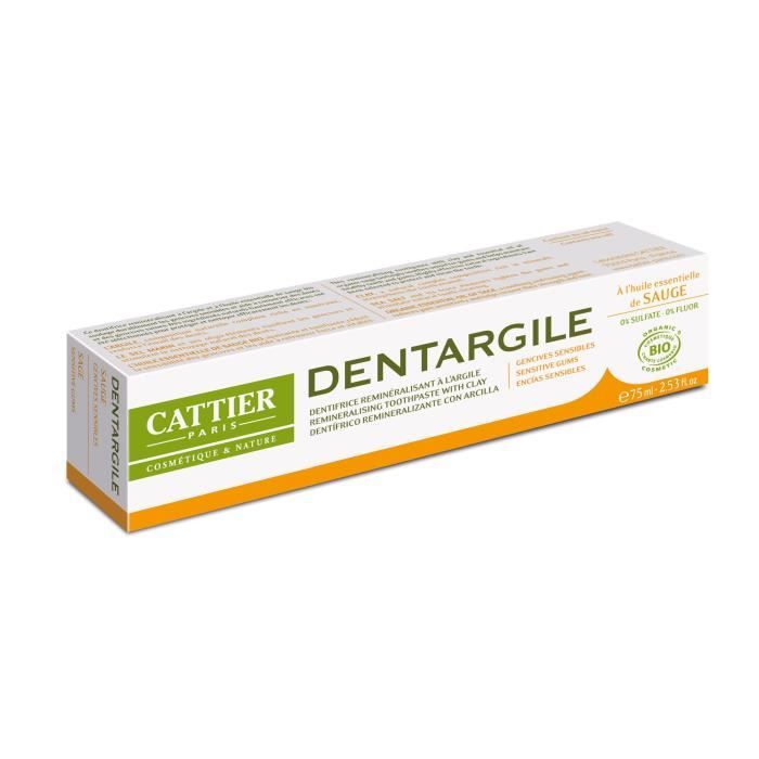 Cattier Dentifrice Dentargile Sauge 75ml