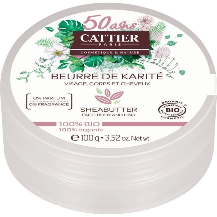 Cattier Beurre de Karité 100% BIO 100g