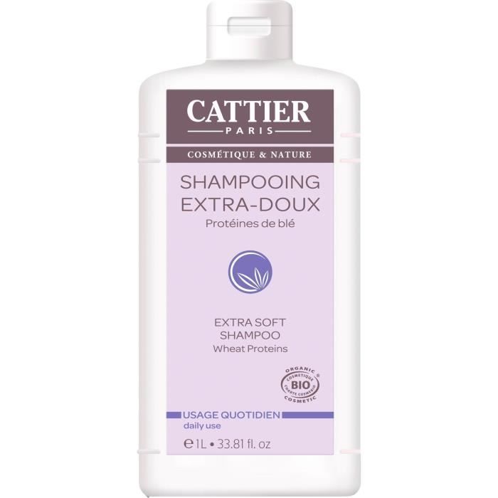 Cattier Shampooing Extra-Doux Usage Quotidien 1L