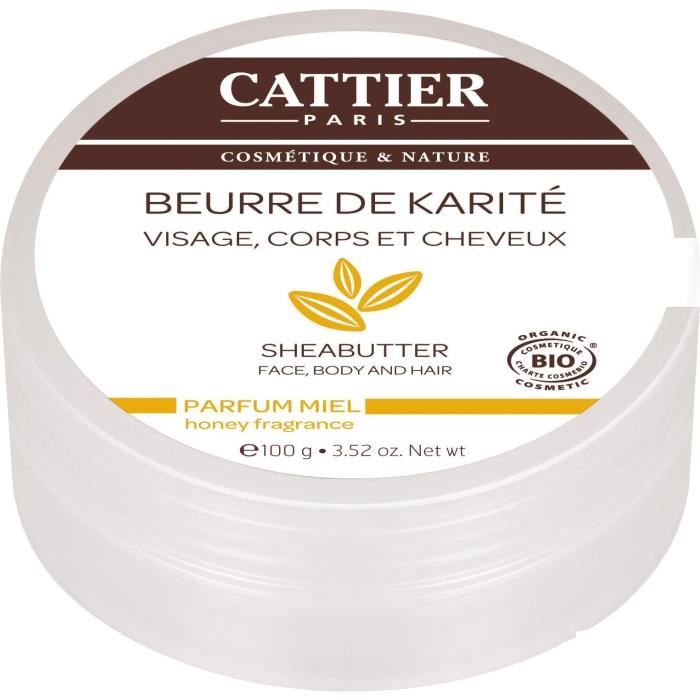 Cattier Beurre de Karité Parfum Miel 100g