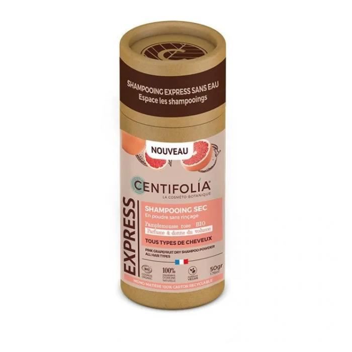 Centifolia Shampoing Sec Sans Rinçage Bio - Pamplemousse Rose 50 g