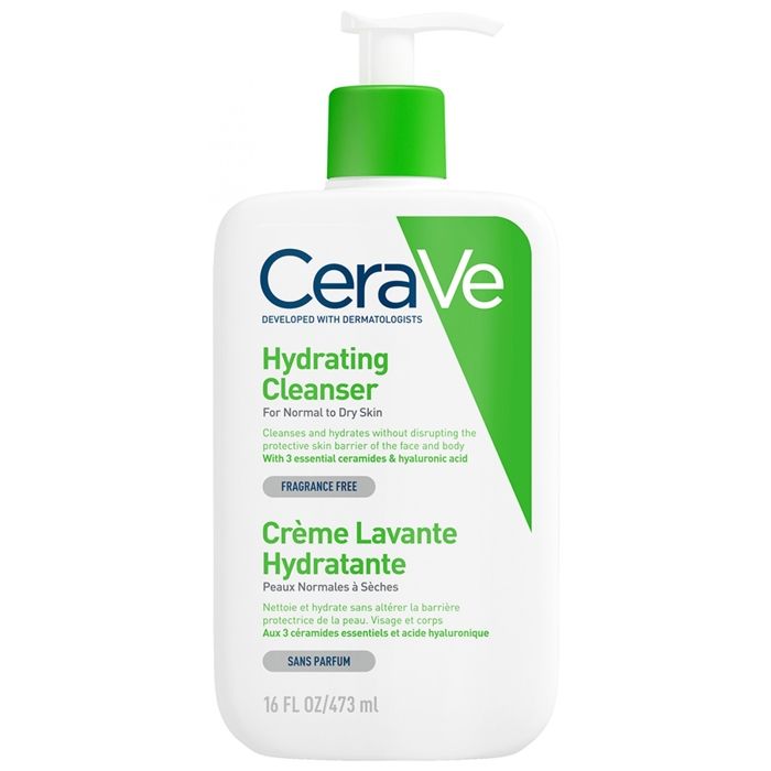 Crème lavante hydratante - CERAVE - Visage Corps - Acide hyaluronique - 3 céramides - 473ml