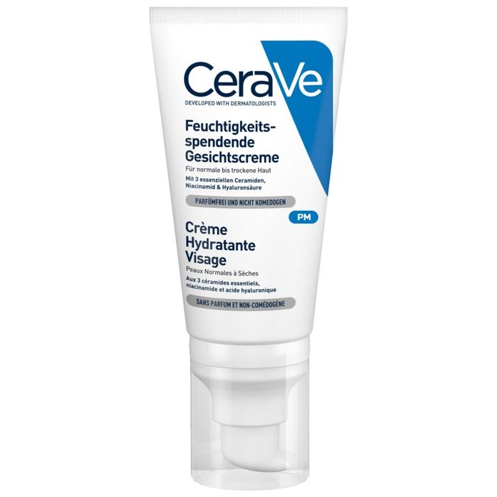 Crème Hydratante Visage - CeraVe - 52ml - Peaux Normales à Sèches - Texture Ultra Légère - Non Comédogène