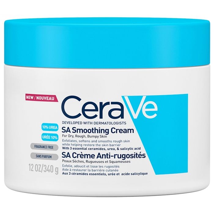 Crème - Cerave - SA Anti-Rugosités - 340g - Hypoallergénique - Pour peaux sèches