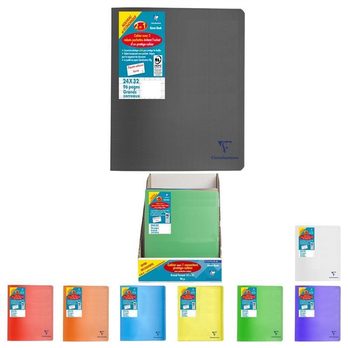 Kover book cahier piqure avec rabats 210x297 96 pa