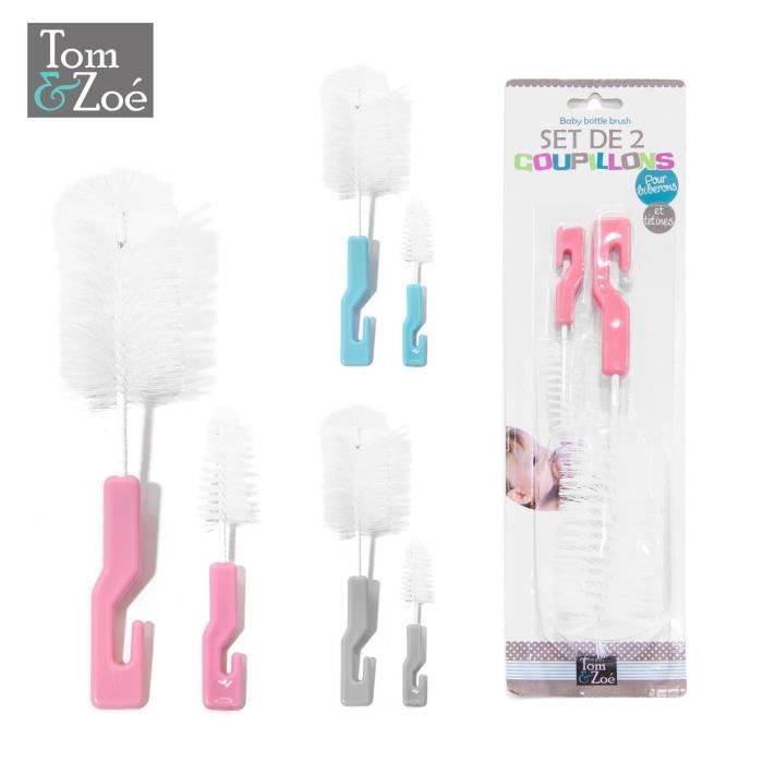 Accessoire de nettoyage - CMP - Goupillon Gris x2 - Pour biberons et tétines