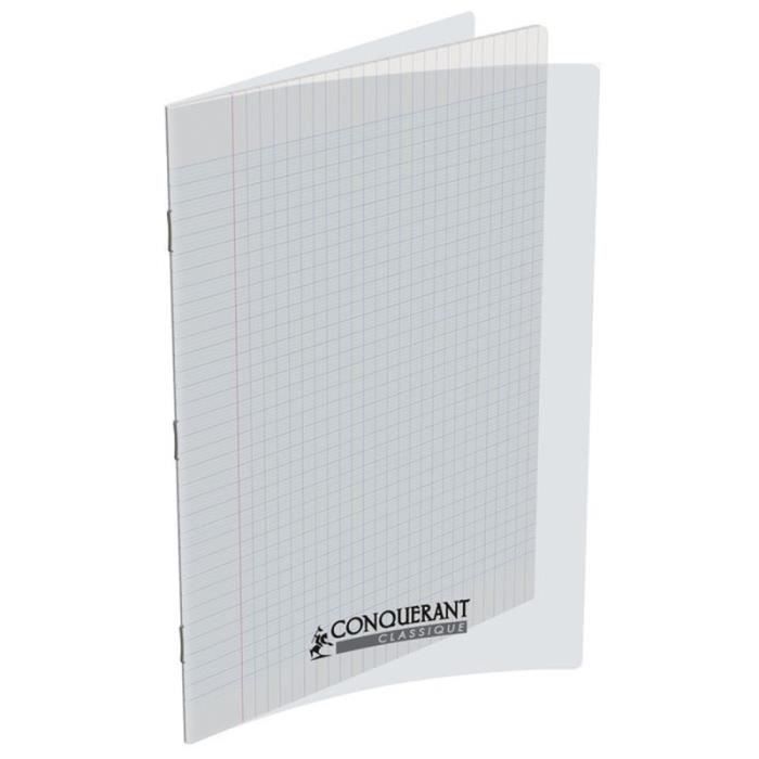 Cahier - CONQUERANT - 21 x 29,7 cm - 96 pages - Couverture en polypropylène - Mixte