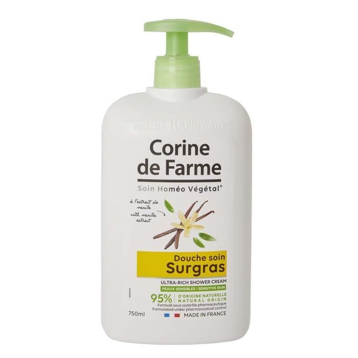 CORINE DE FARME Douche Soin Surgras Extrait de Vanille 550ml distributeur à pompe