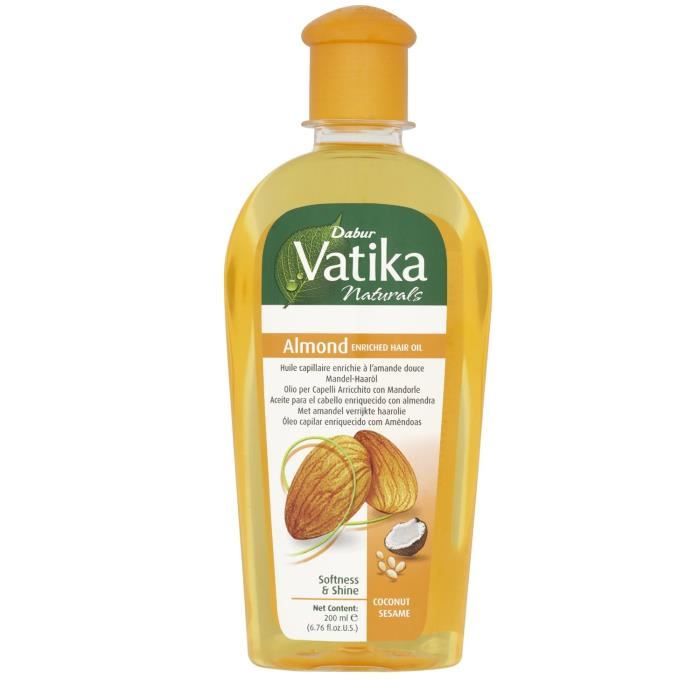Huile capillaire - DABUR - Vatika - 200ml - Amande - Sésame - Noix de coco