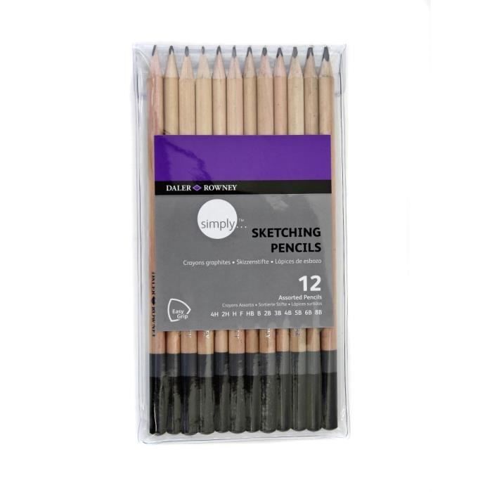 SIMPLY Set de 12 Crayons Esquisse