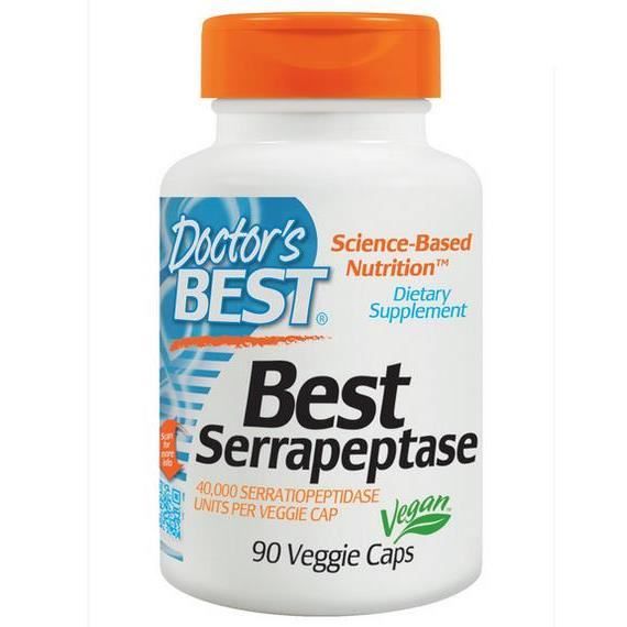 Doctor's Best, Best Serrapeptase, 90 Caps Veggie