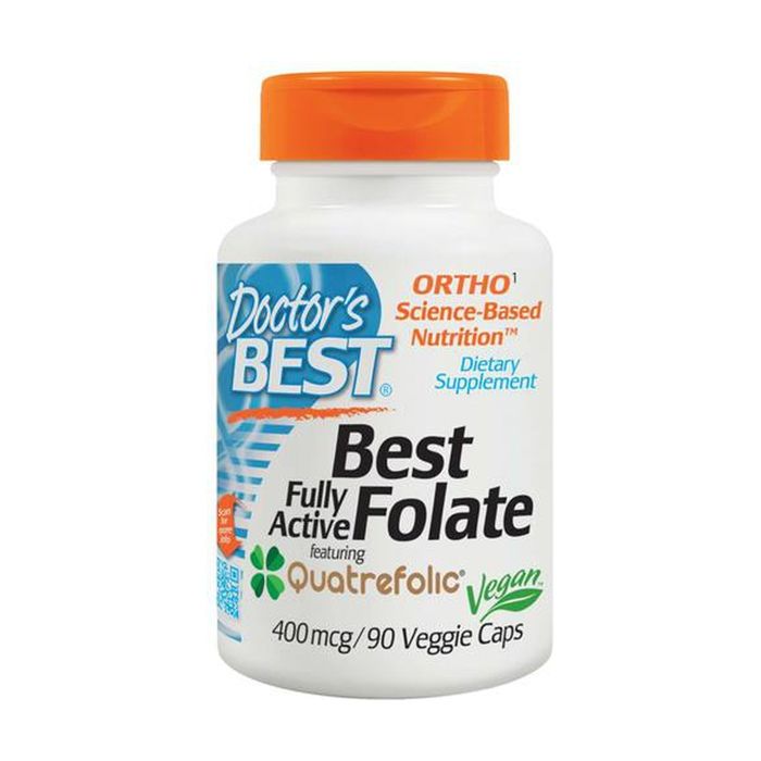 Doctor's Best, Best Folate pleinement Active mettant en vedette Quatrefolic 400 mcg,90 Caps Veggie.
