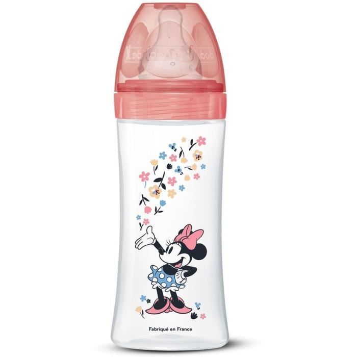 Dodie Biberon Initiation+ Anti-Coliques 3 Vitesses +6m Minnie Fushia 330ml