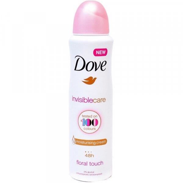 Anti-Transpirant Spray - DOVE - Invisible Care Floral Touch - 250Ml - Sans alcool - Parfum floral