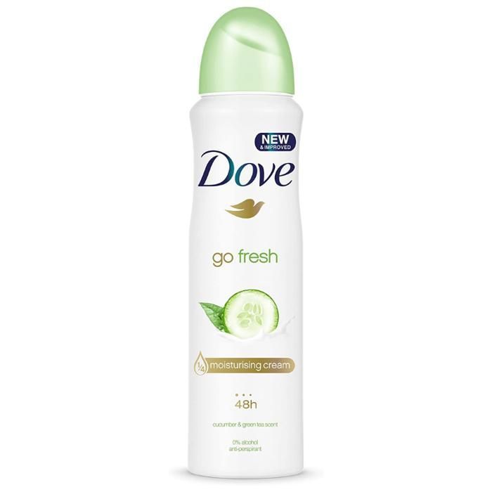 Déodorant - DOVE - GO FRESH - Concombre & Thé vert - 200ml - 48H Anti-transpirant
