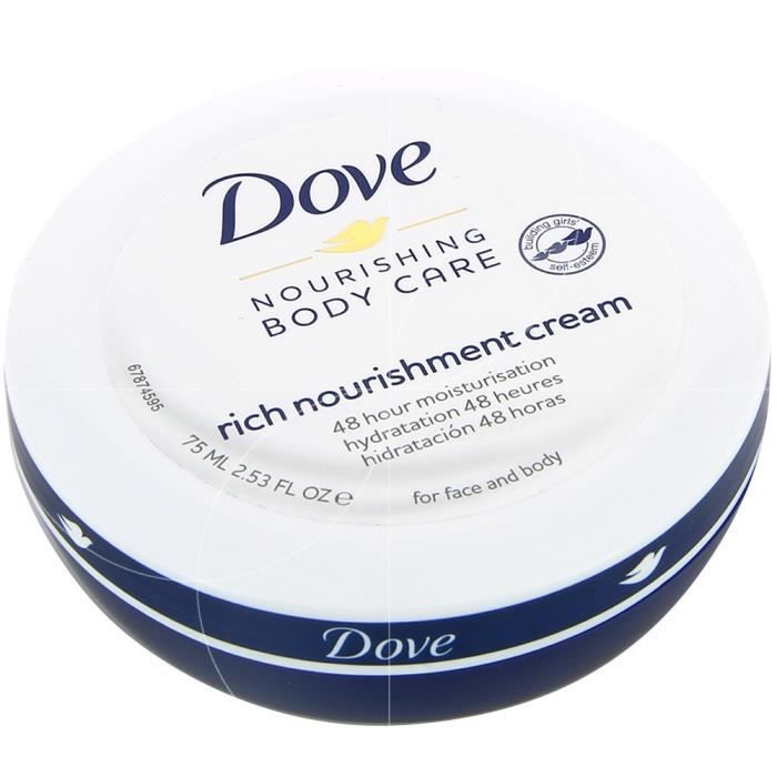 Crème hydratante - DOVE - Rich Nourishment - 75ml - Tous types de peau - Sans parabène