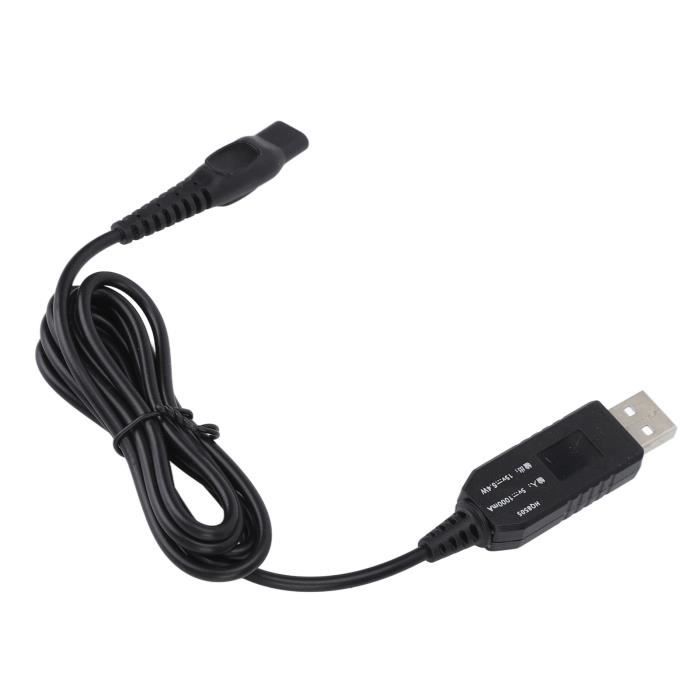 Cordon de chargeur de rasoir électrique 15 V Tondeuse à barbe professionnelle Câble de charge USB pour Philips hygiene support
