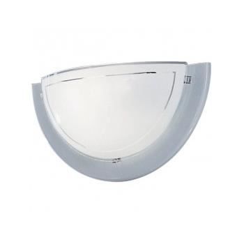 Applique murale en métal et verre blanc - EGLO - Ampoule non fournie - 60W - Culot E27